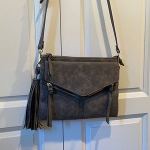 Gray boho purse
